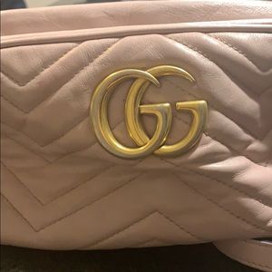Pink Gucci cross body bag